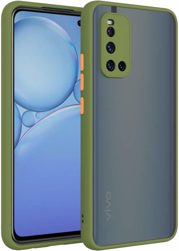 Wideals Back Cover for Vivo V19 Smoke Cases with Camera Protection( Camera Cap)  (Green, Camera Bump Protector, Pack of: 1)