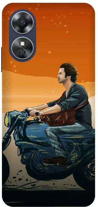 Dimora Back Cover for OPPO A17 ,KABIR SINGH ROYALENFILD BIKE MOOD  (Multicolor, Hard Case, Pack of: 1)
