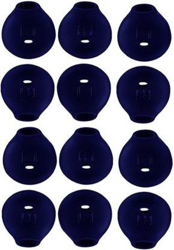 qweezer Silicone Soft Earbuds In The Ear Headphone Cushion (Pack of 12, Blue) In The Ear Headphone Cushion  (Pack of 12, Blue)