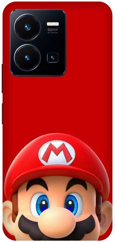 FRONK Back Cover for vivo Y35, V2205, SUPER, MARIO, BROS, GAME  (Red, Hard Case, Pack of: 1)