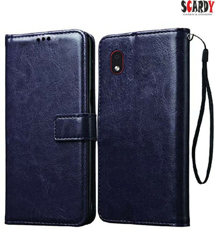 SCARDY Flip Cover for Samsung Galaxy A20  (Blue, Matte Finish, Pack of: 1)