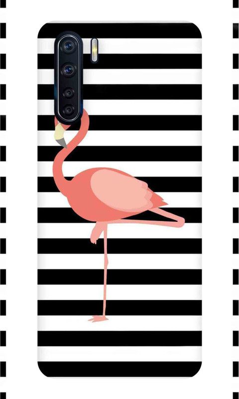 Inkzz Flamingo Mobile Skin - Only Back for Oppo F15 Mobile Skin  (Multicolor)