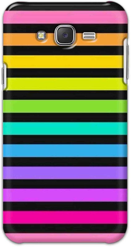 NDCOM Back Cover for Samsung Galaxy J7 2015 Hyper Rainbow Stripes Printed  (Multicolor, Hard Case, Pack of: 1)