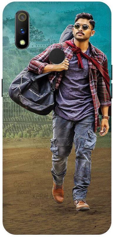 THE NARAYANA COLLECTIONS Back Cover for REALME 3i- RMX1827-MALLU,ALLU,ARJUN,TELUGU,HERO  (Multicolor, Hard Case, Pack of: 1)