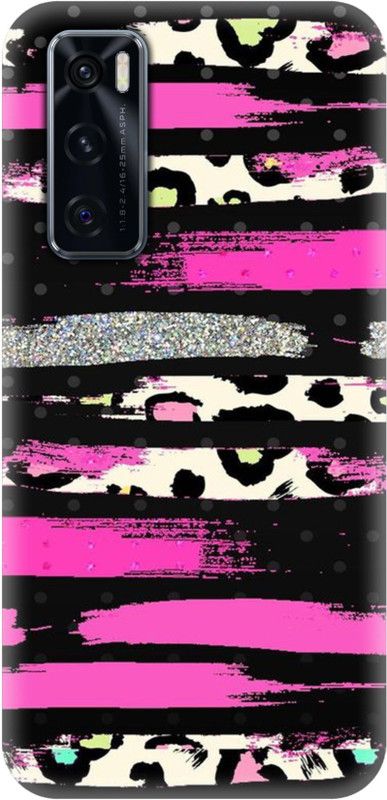 Smutty Back Cover for Vivo V20 SE - Strokes Print  (Multicolor, Hard Case, Pack of: 1)