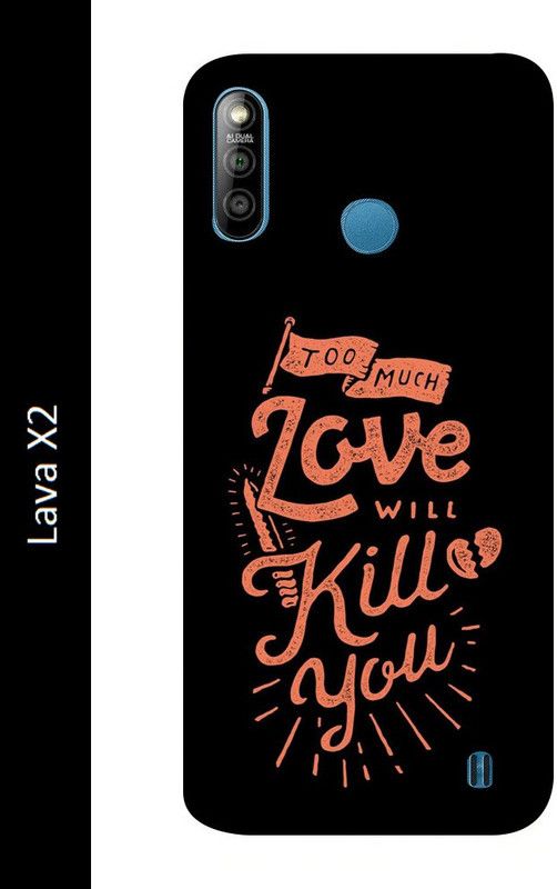 Gabroo Back Cover for Lava X2  (Black, Orange, Grip Case, Silicon, Pack of: 1)