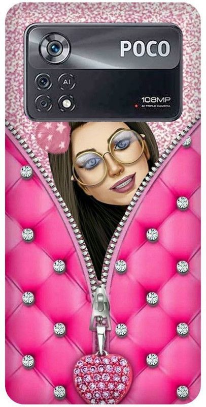 play fast Back Cover for POCO X4 Pro 5G, LOVELY, GIRL, CUTE, GIRL, SMILE  (Pink, Hard Case, Pack of: 1)