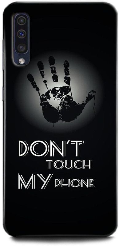 WallCraft Back Cover for Samsung Galaxy A50 DON'T TOUCH MY PHONE, QUOTES, BLACK  (Multicolor, Dual Protection, Pack of: 1)