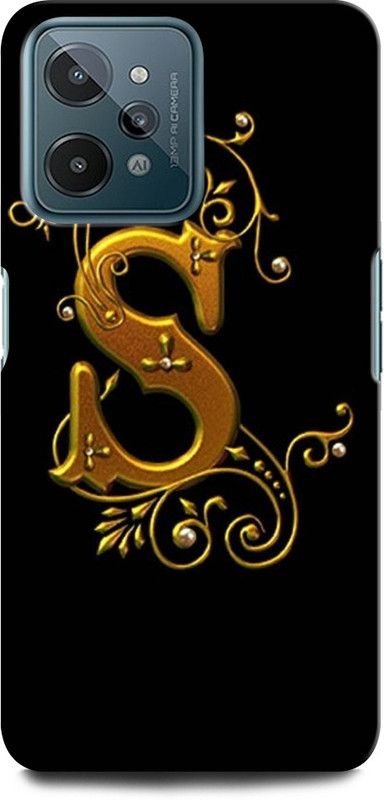 INTELLIZE Back Cover for Realme C31 S, S LETTER, S ALPHABET, DESIGN  (Multicolor, Hard Case, Pack of: 1)