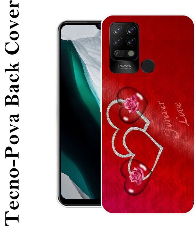 PALWALE BALAJI Back Cover for Tecno Pova  (Red, Silicon)