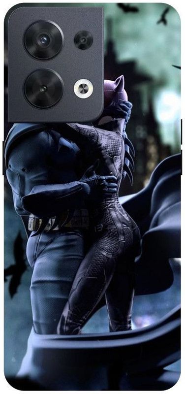 Wall Art Back Cover for OPPO RENO 8 (5G) Couple, Animation, nicely Printed  (Multicolor, Dual Protection, Pack of: 1)