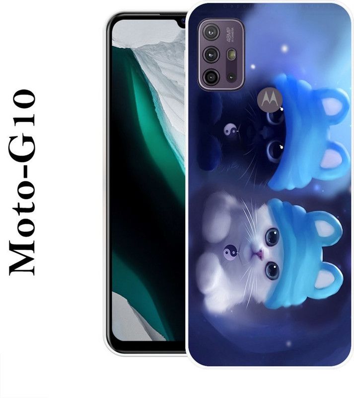 VITARO Back Cover for Motorola Moto G10  (Black, Blue, Silicon)