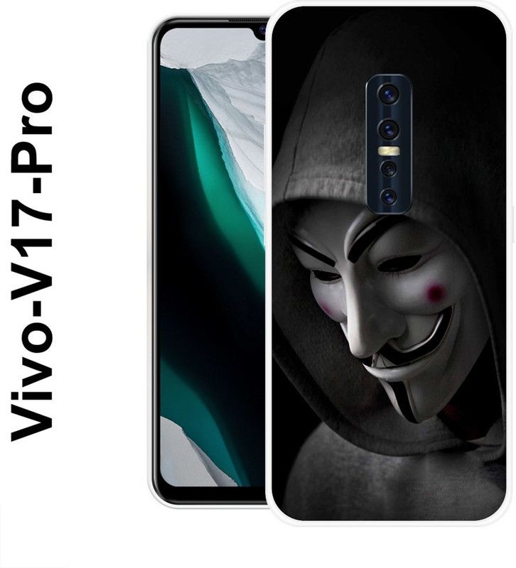 REALKING Back Cover for Vivo V17 Pro  (Black, Silicon)
