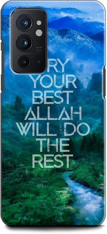 INDICRAFT Back Cover for OnePlus 9RT 5G ALLAH, GOD, NATURE, LIFE QUOTES, MOTIVATION, POSITIVE  (Multicolor, Shock Proof, Pack of: 1)