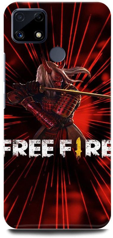 FRONK Back Cover for Realme C25s, RMX3197, FREE, FIRE, GAME, TEAM  (Red, Hard Case, Pack of: 1)