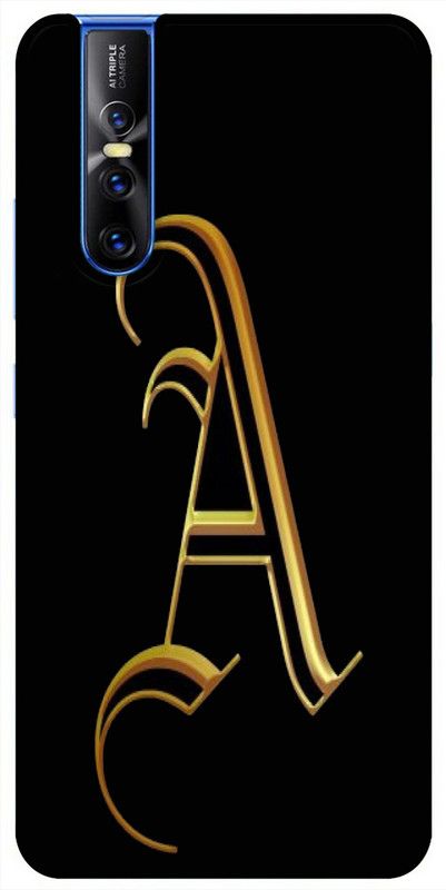 REALKING Back Cover for Vivo V15 Pro  (Black, Gold, Grip Case, Silicon, Pack of: 1)