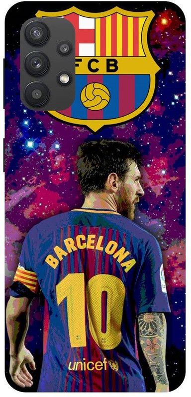 THE NARAYANA COLLECTIONS Back Cover for SAMSUNG GALAXY A32 (5G)-MESSI,FOOTBALL,SPORTS,STYLISH  (Multicolor, Hard Case, Pack of: 1)