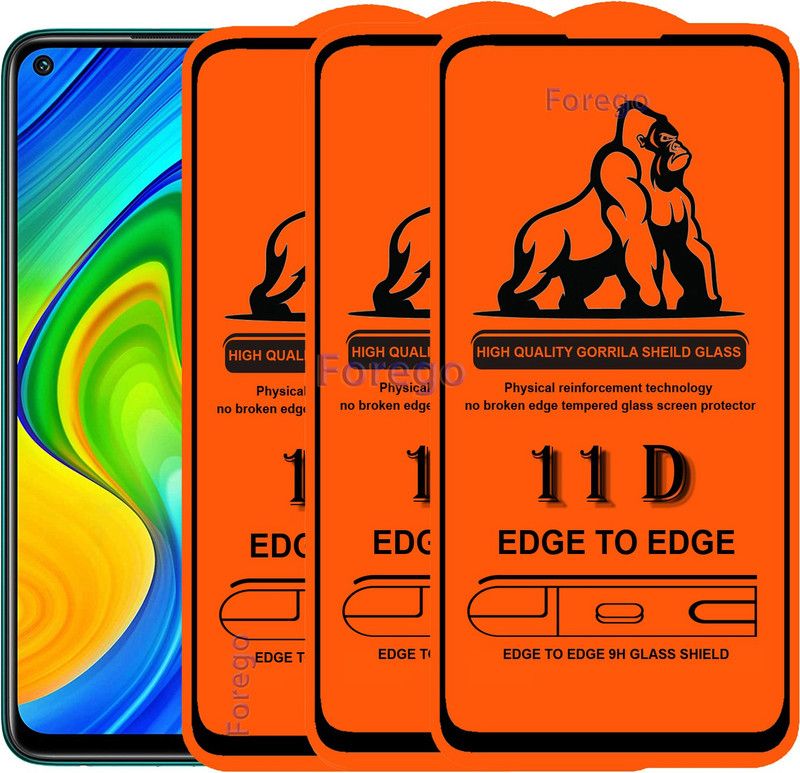 Forego Edge To Edge Tempered Glass for Mi Note 9 Pro Max  (Pack of 3)