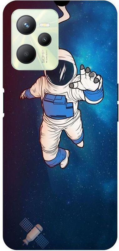 THE NARAYANA COLLECTIONS Back Cover for REALME C35-RMX3511-ASTRONAUT,DIFFERENT,SCIENCE,MOON  (Multicolor, Hard Case, Pack of: 1)