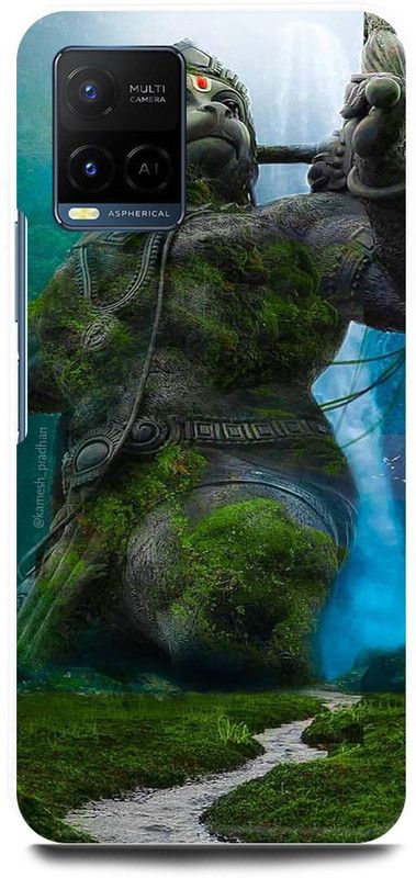 play fast Back Cover for Vivo Y21A, V2149 HANUMAN, JI, MARUTI, BAJRANG, BALI, JAI SHREE RAM  (Grey, Hard Case, Pack of: 1)