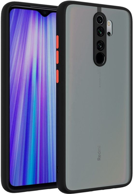 SAPCASE Back Cover for Redmi Note 8 Pro  (Black, Shock Proof, Pack of: 1)
