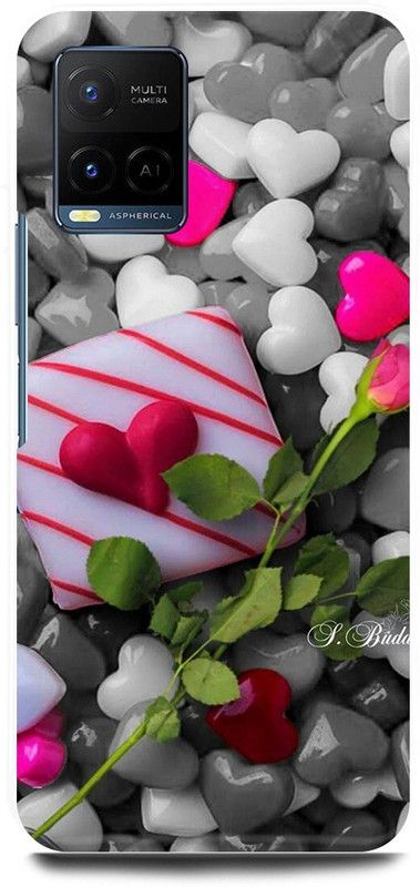 play fast Back Cover for Vivo Y21, V2111 LOVE, COUPLE, LOVERS, HEART, PINK, HEART  (Multicolor, Hard Case, Pack of: 1)