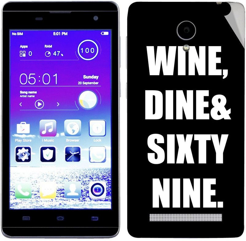 Snooky vivo Y28 Mobile Skin  (Black)