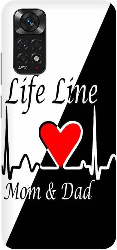 THE NARAYANA COLLECTIONS Back Cover for REDMI NOTE 11s-MOM,DAD,LIFE,LINE,MAA,PAPA  (Multicolor, Hard Case, Pack of: 1)