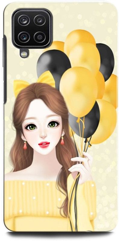 ORBIQE Back Cover for SAMSUNG Galaxy F22 GIRL, WOMEN ARTWORK, ANIME, PRETTY, BEUTY, BALLOON, EYES  (Multicolor, Hard Case, Pack of: 1)