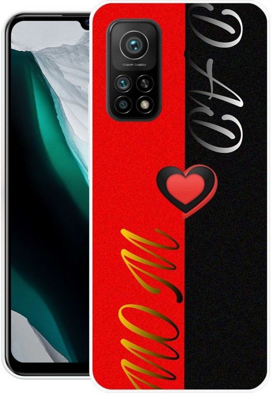 BLUEBUG Back Cover for Mi 10T Pro  (Black, Red, Grip Case, Silicon, Pack of: 1)