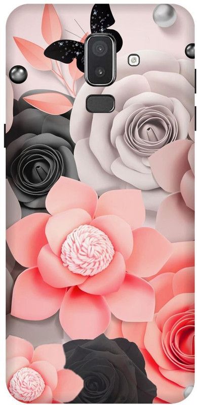 FRONK Back Cover for Samsung Galaxy A6 PLUS, ROSE, ROSES, PINK, WHITE, FLOWER  (Multicolor, Hard Case, Pack of: 1)