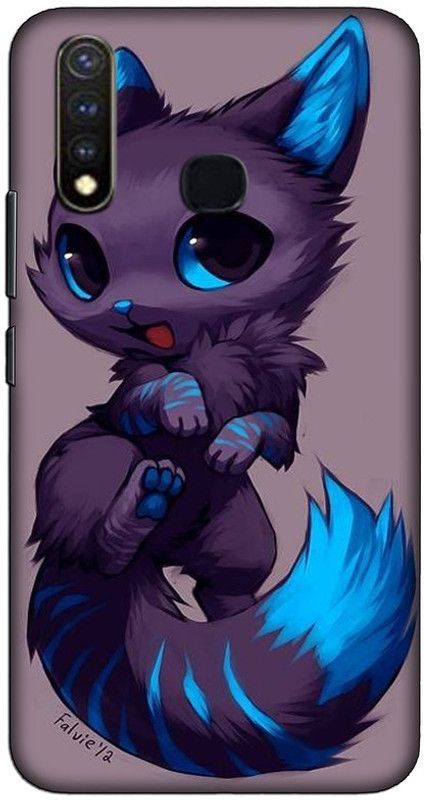 CROKIAN Back Cover for Vivo Y19 Cat Back Cover  (Multicolor, Hard Case)