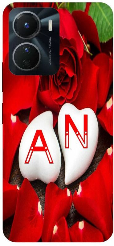 COVERJET Back Cover for VIVO Y16-A- N- NAME- LETTER- LOVE- PATTERN  (Red, Hard Case, Pack of: 1)