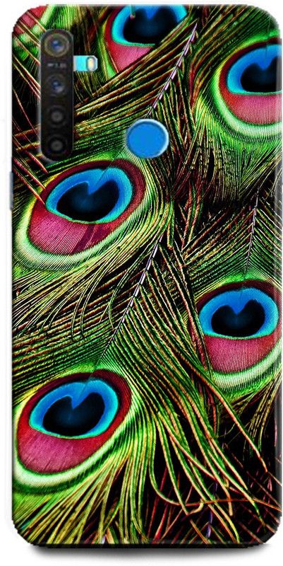 GRAFIQE Back Cover for Realme 5i/ Mor Pankh, Peacock Feather, Green, Texture  (Multicolor, Shock Proof, Pack of: 1)