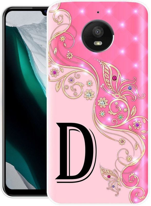 REALKING Back Cover for Motorola Moto E4 Plus  (Pink, Black, Grip Case, Silicon)