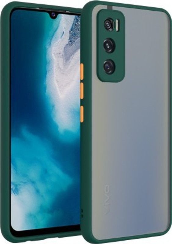 Cermarise Back Cover for Vivo V20 SE  (Green, Camera Bump Protector, Pack of: 1)