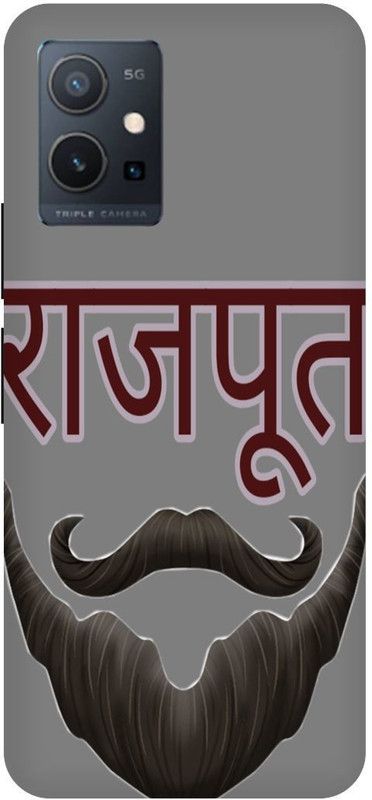 THE NARAYANA COLLECTIONS Back Cover for VIVO T1 5G-V2141-RAJPUT,BANNA,BEARD,THAKUR,HUKUM  (Multicolor, Hard Case, Pack of: 1)