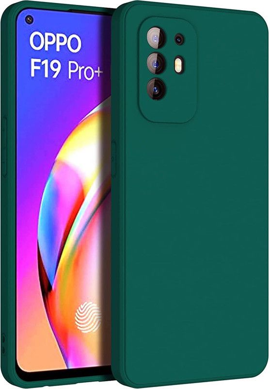 Printmaxx Back Cover for Oppo F19  (Green, Shock Proof)