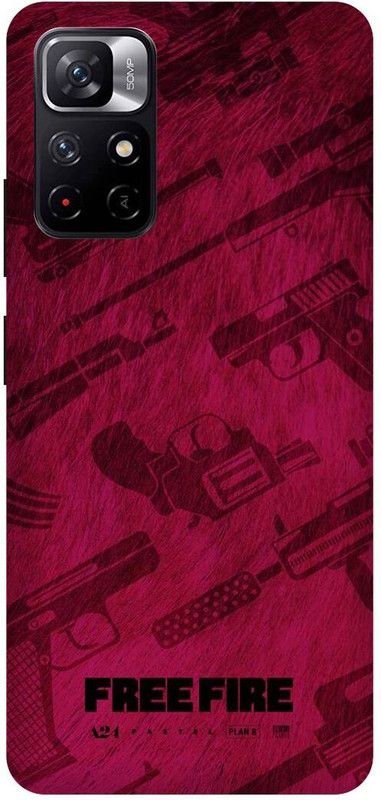 DIKRO Back Cover for REDMI Note 11T 5G, FREEFIRE, GAME  (Purple, Hard Case, Pack of: 1)