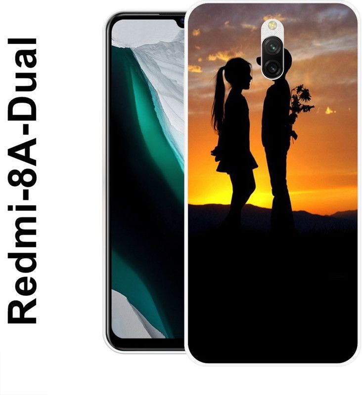 JATLAND Back Cover for Redmi 8A Dual  (Black, Yellow, Silicon)