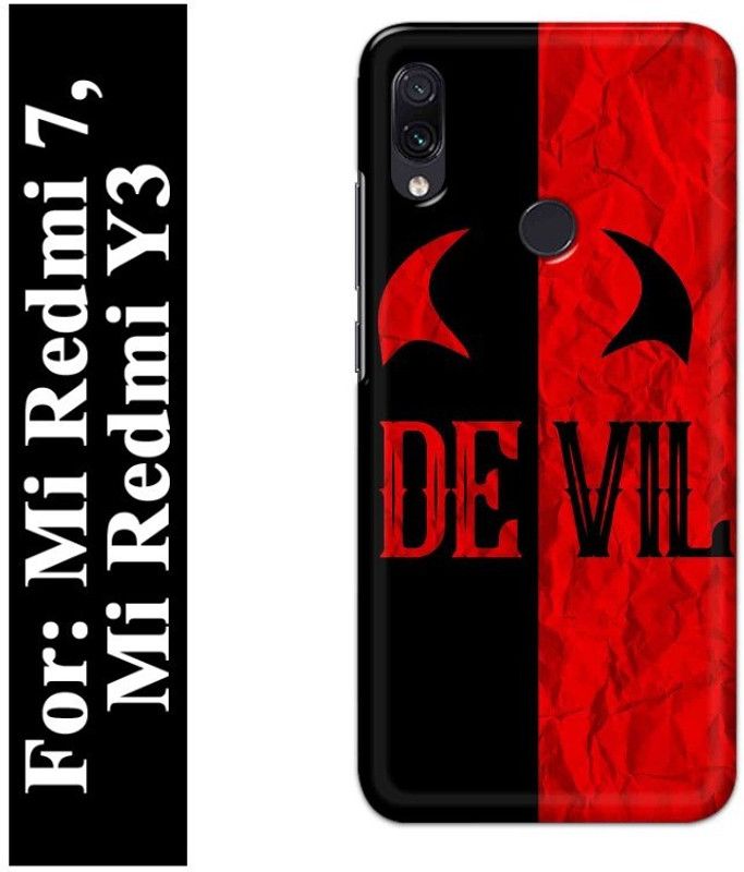 Majestic Back Cover for Mi Redmi Y3, Mi Redmi 7  (Black, Red, Hard Case)