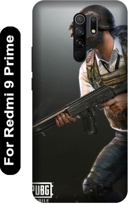 KARJUN Back Cover for Redmi 9 Prime ,PUBG Printed Mobile case cover  (Multicolor, 3D Case, Pack of: 1)