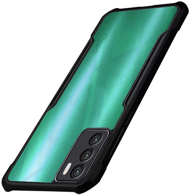 AESTMO Back Cover for Oppo A16  (Black, Shock Proof, Pack of: 1)