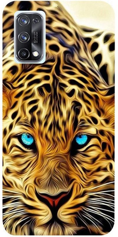 Golden mask Back Cover for Realme X7 5G  (Black, Orange, Silicon)