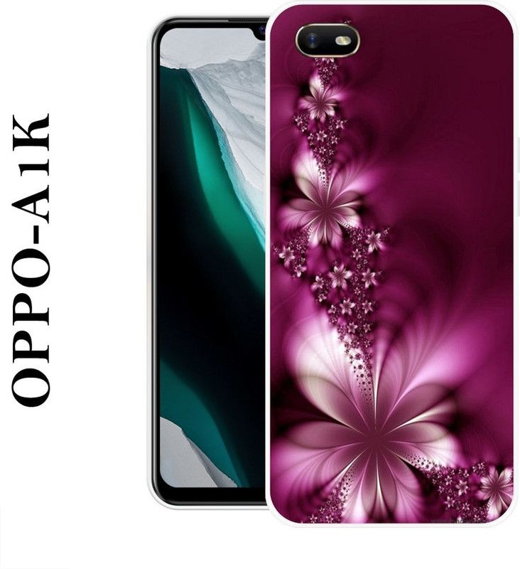 KUDI Back Cover for Oppo A1K  (Purple, Silicon)