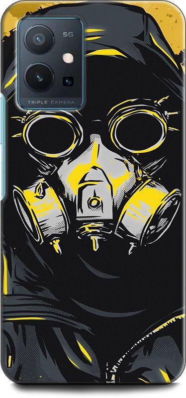 Wall Art Back Cover for Vivo Y75 (5G) MASK ART BOY, ART, MASK  (Multicolor, Dual Protection, Pack of: 1)