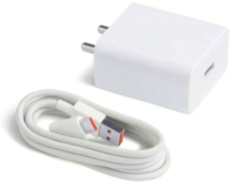 Shopdeal 18 W Adaptive Charging 2.4 A Mobile Type-C Charger For Realme X50m 5G QC 3.0, Rapid, MI, VOOC, AFC Charger with Detachable Cable  (White, Cable Included)
