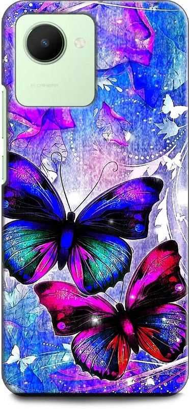 WallCraft Back Cover for Realme Narzo 50i Prime, RMX3506 BUTTERFLY, STARS, GALAXY, GLITTER, COLORFUL, ART  (Multicolor, Dual Protection, Pack of: 1)
