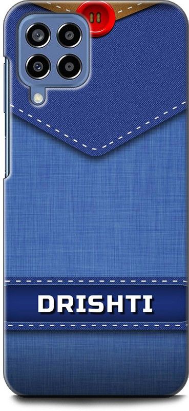 WallCraft Back Cover for SAMSUNG Galaxy M33 5G DRISHTI NAME, D LETTER, BLUE, JEANS, ALPHABET, DESIGN  (Multicolor, Dual Protection, Pack of: 1)