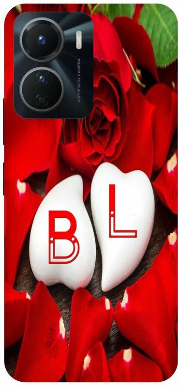 COVERJET Back Cover for VIVO Y16-B- L- NAME- LETTER- LOVE- PATTERN  (Red, Hard Case, Pack of: 1)